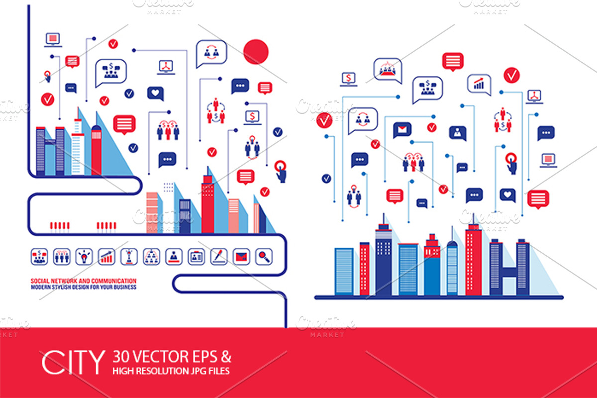 30 City background infographics set, a Work Illustration by Anttoniu (Photo 2 of 4)
