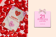 Valentine`s Greeting Cards, an Object Graphic by Creative Gallery (Thumbnail 2 of 7)