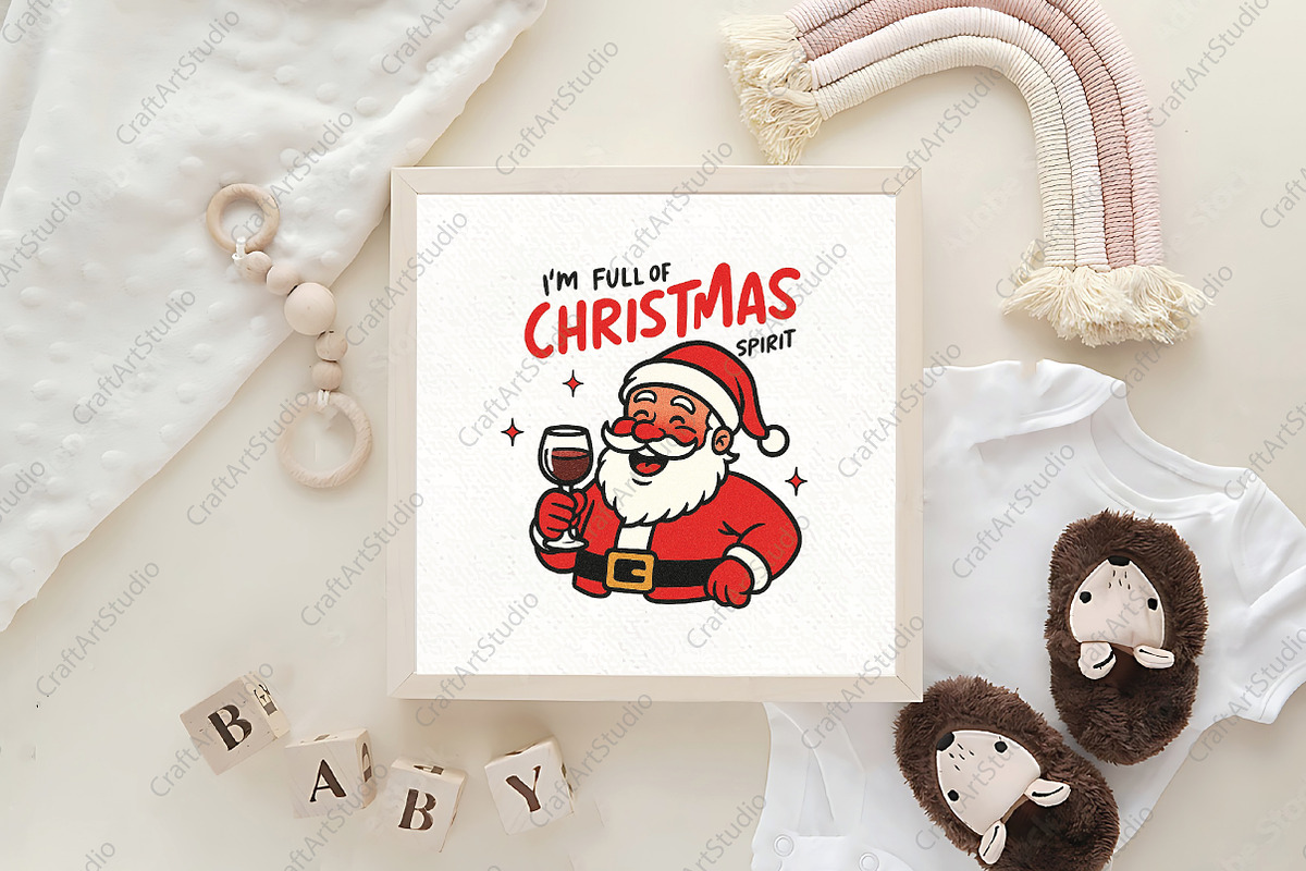 Sarcastic Funny Christmas Santa PNG, an Illustration by CraftArtStudio (Photo 4 of 4)