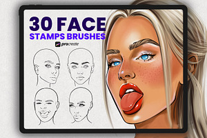 Procreate Face Portrait Brushes