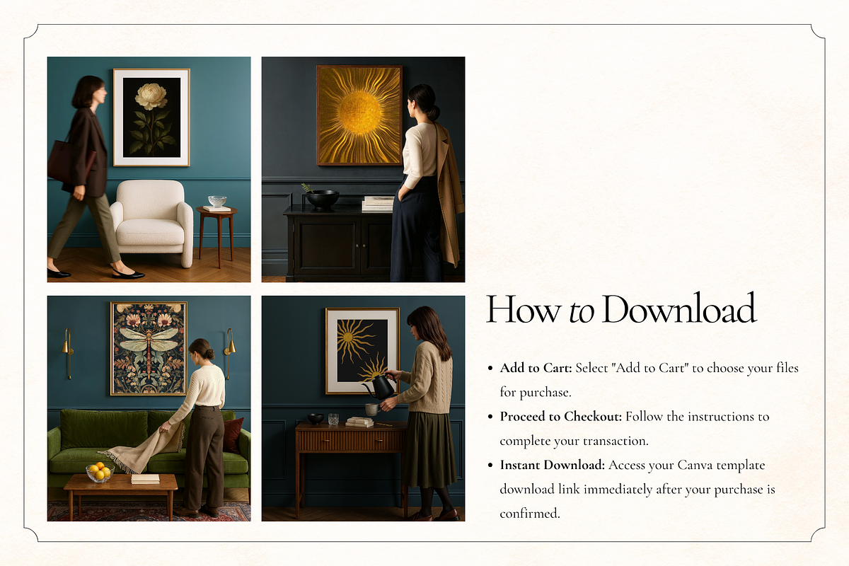Dark Academia Frame Canva Mockups, a Household Mockup by Matisse Studio (Photo 10 of 10)
