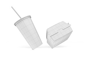 Fast Food Mockup, a Cups & Container Mockup by Qaleb Studio