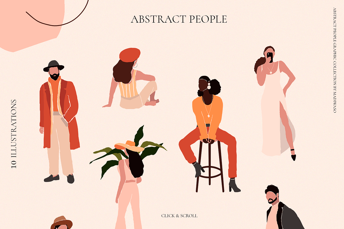 Abstract People prints modern art, a Person Illustration by Madiwaso (Photo 6 of 12)
