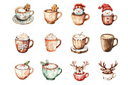 Cute Christmas Cocoa Cup, an Illustration by Design Market (Thumbnail 2 of 3)