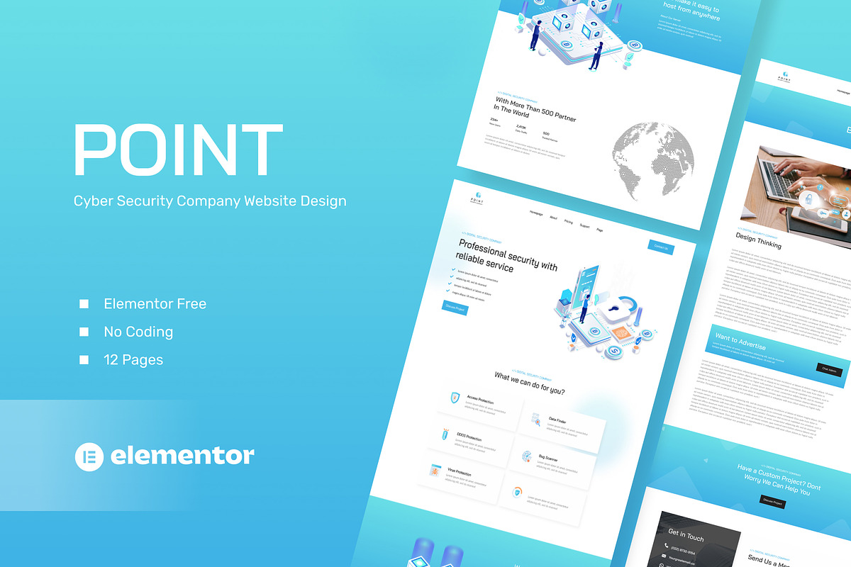 Cyber Security Service Elementor, a WordPress Template by Antstheme