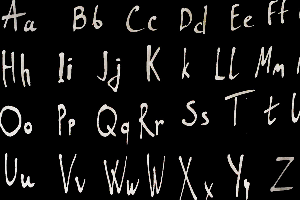 Simple hand drawn marker alphabet preview 3