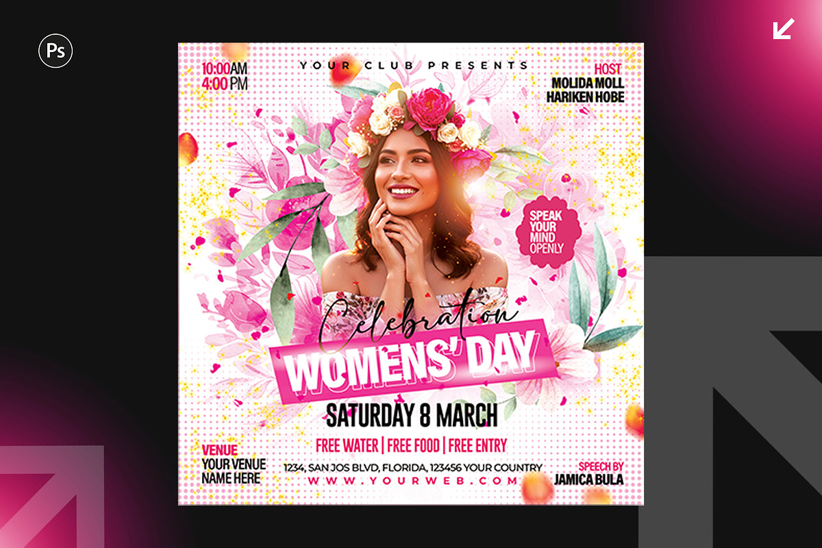 6 Women's party Flyer Design Bundle, a Flyer Template by Shajib Shikder (Photo 6 of 7)