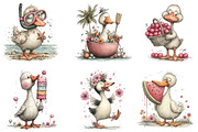 Whimsical Summer Goose Clipart Set, an Illustration by Dream Creation (Thumbnail 3 of 5)