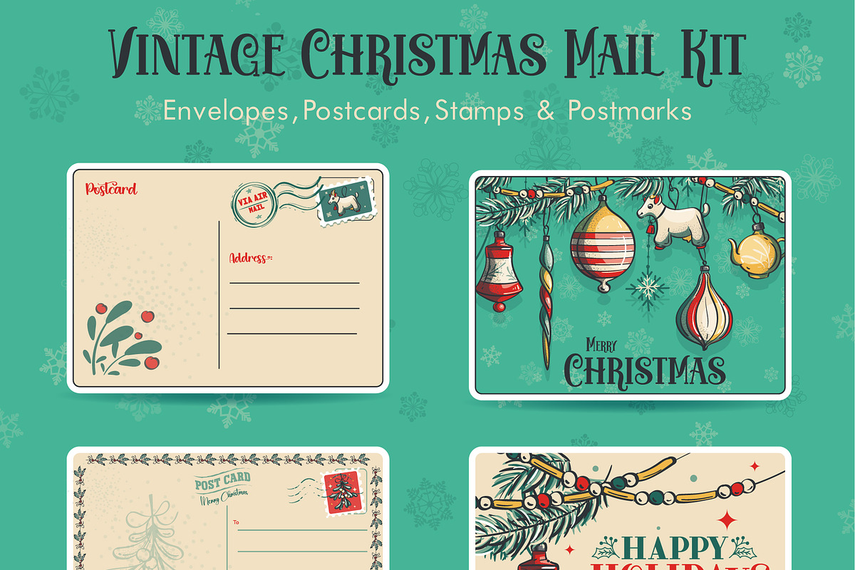 Nostalgic Christmas Mega Bundle, a Seasonal Illustration by Nearbirds (Photo 6 of 12)