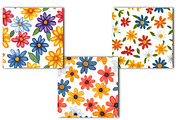 Daisy Flower Seamless Pattern, an Illustration by OK Design (Thumbnail 2 of 4)