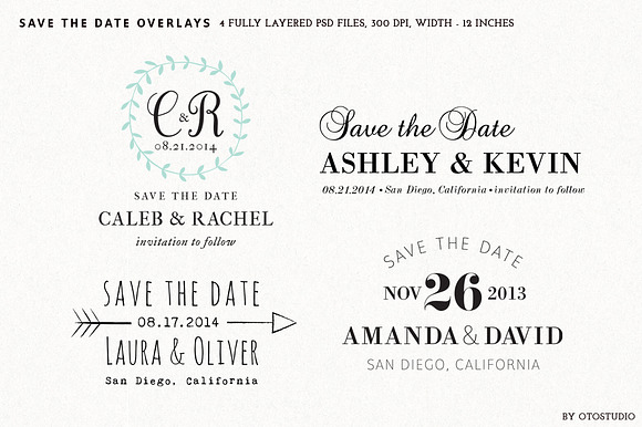 Save the Date Overlays - Set 3 preview 3