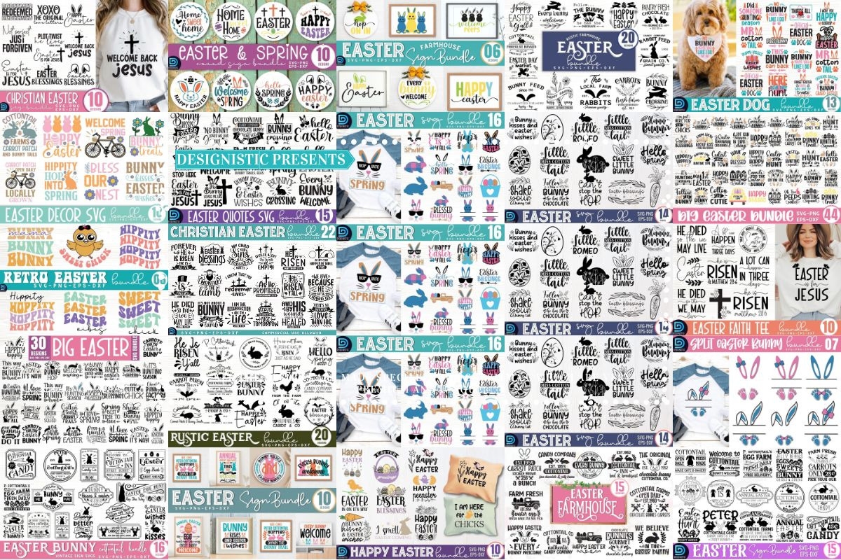Mega Easter SVG Bundle, Big Easter SVG