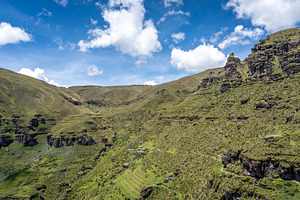 Rugged Rock Formations in the Andean Mountains at Waqrapukara, P, a Photo by GoodGoods