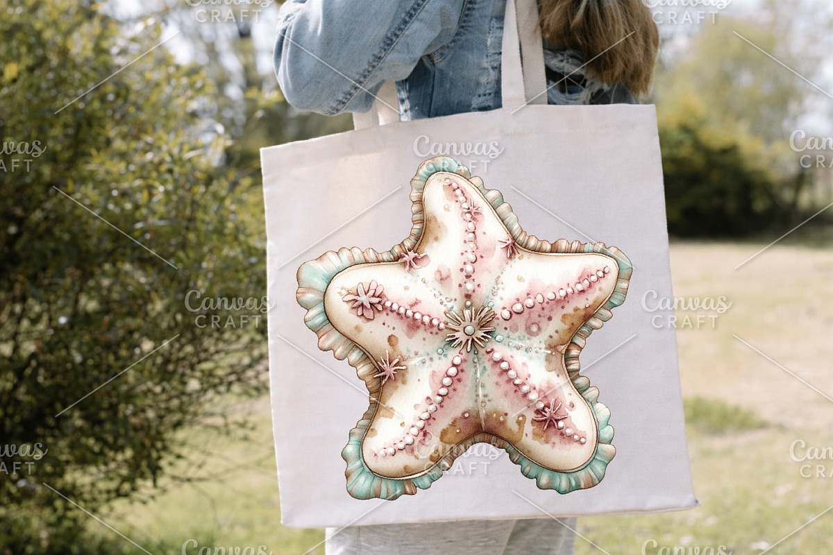 Whimsical Summer Starfish Clipart, an Illustration by Canvas Craft (Photo 7 of 7)