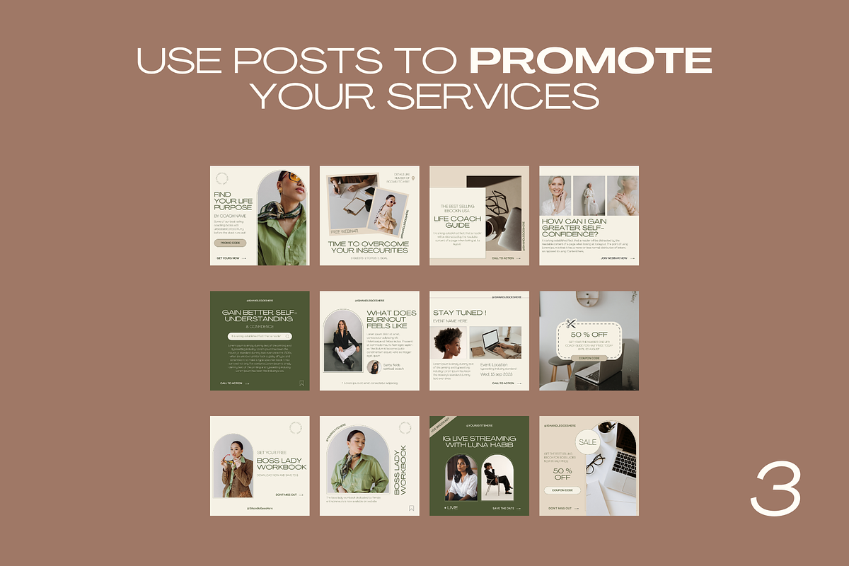 980+ COACHING INSTAGRAM TEMPLATES, a Social Media Template by GALPRENEUR (Photo 5 of 14)