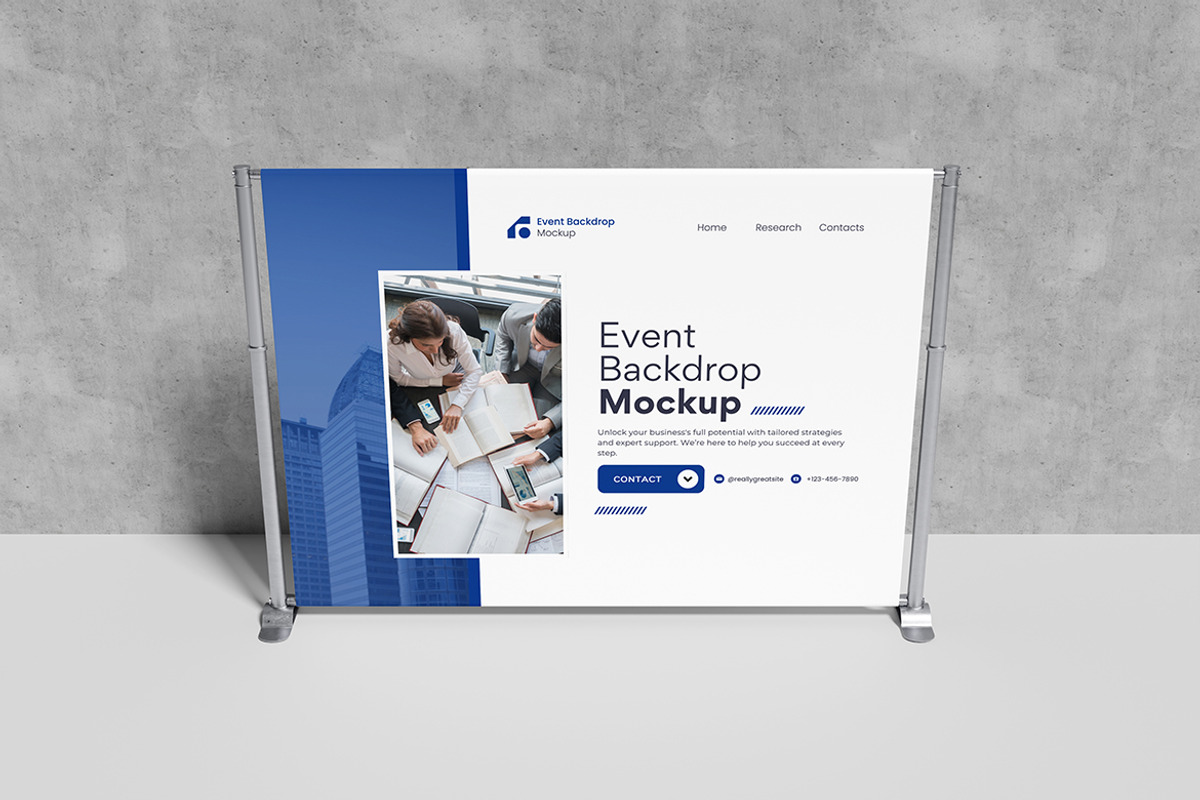 High Quality Event Backdrop Mockup, an Advertising Mockup by swsi-studio