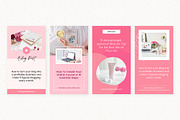 Pink Blogger Instagram Stories Canva, a Social Media Template by Crevo Studio (Thumbnail 6 of 8)