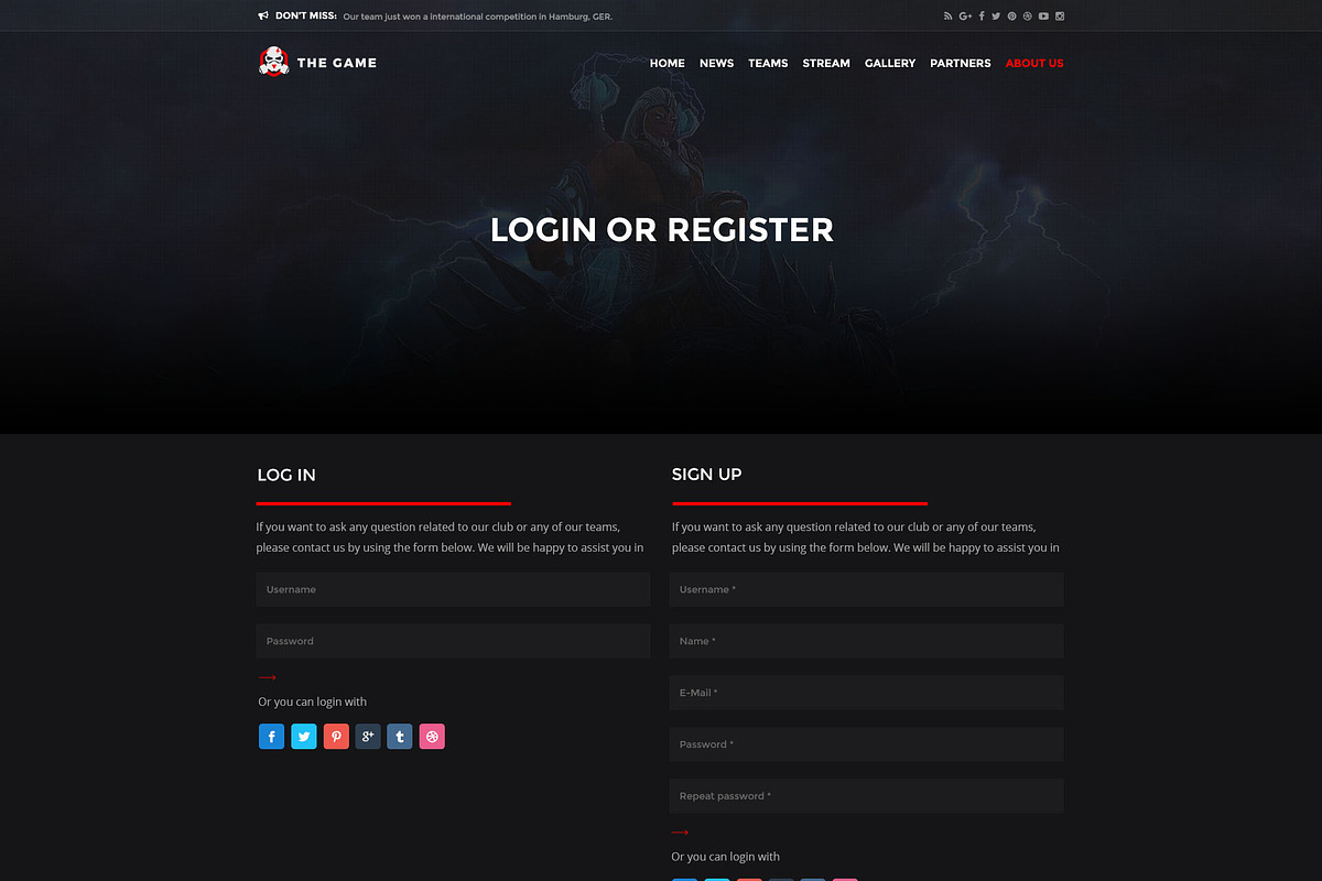 The Game - eSport PSD Gaming Templat, a Websites & App Template by Netbee (Photo 12 of 30)