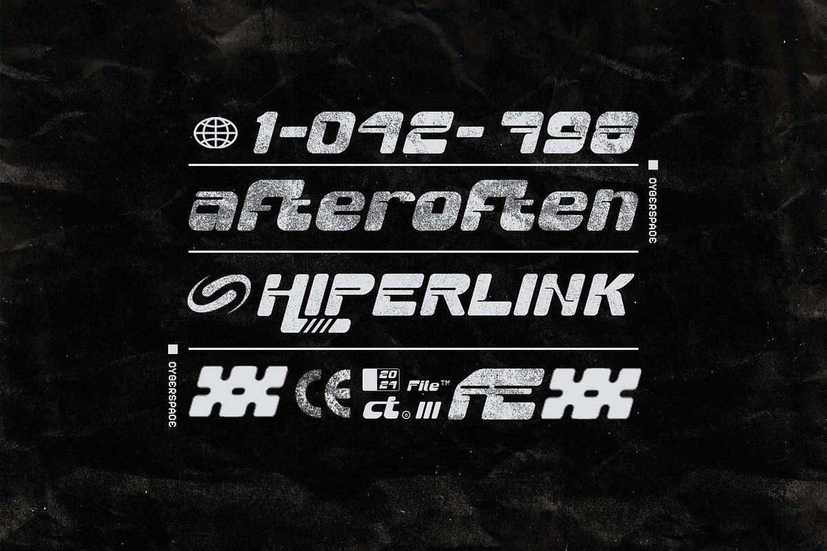 Flux Y2K Futuristic Display Typeface, a Sans Serif Font by Inviline.co (Photo 7 of 9)