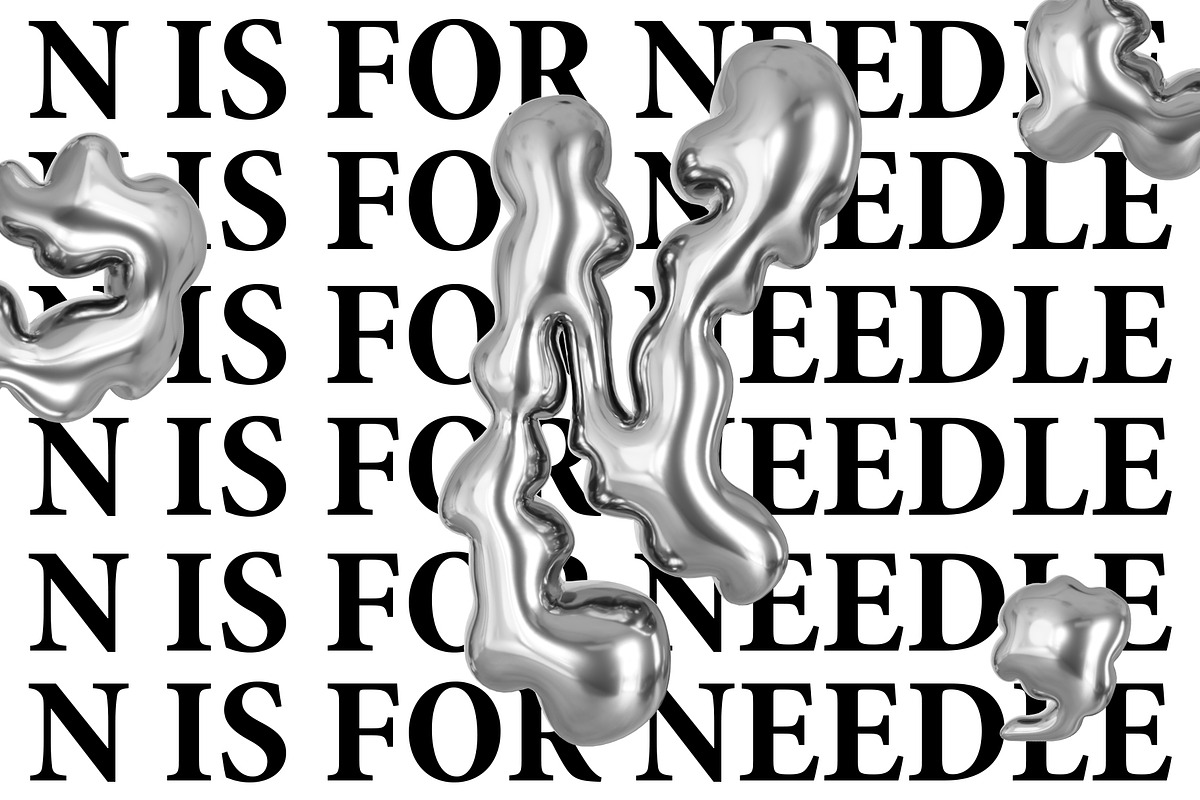Wavy 3D Type - Liquid Chrome Letters, a Graphic by LarysaZabrotskaya (Photo 8 of 14)