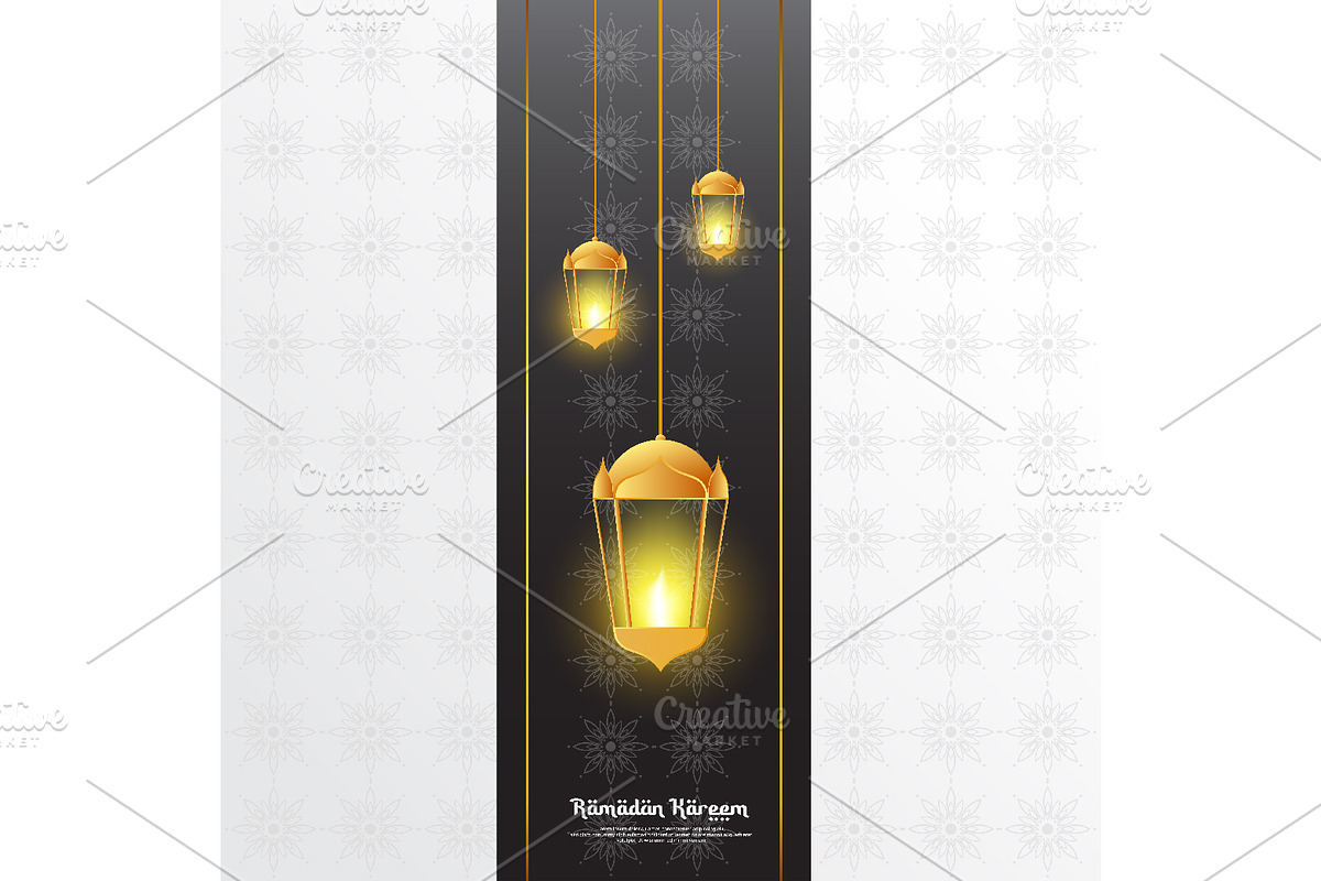 Ramadan background design with lante, a Graphic by Vervenaaa3