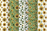 Sunflower watercolor clipart, an Illustration by Dina Guiter (Thumbnail 4 of 8)