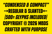 Milestar – Bold Condensed Sans Serif, a Sans Serif Font by Mbonster Design Studio (Thumbnail 3 of 19)