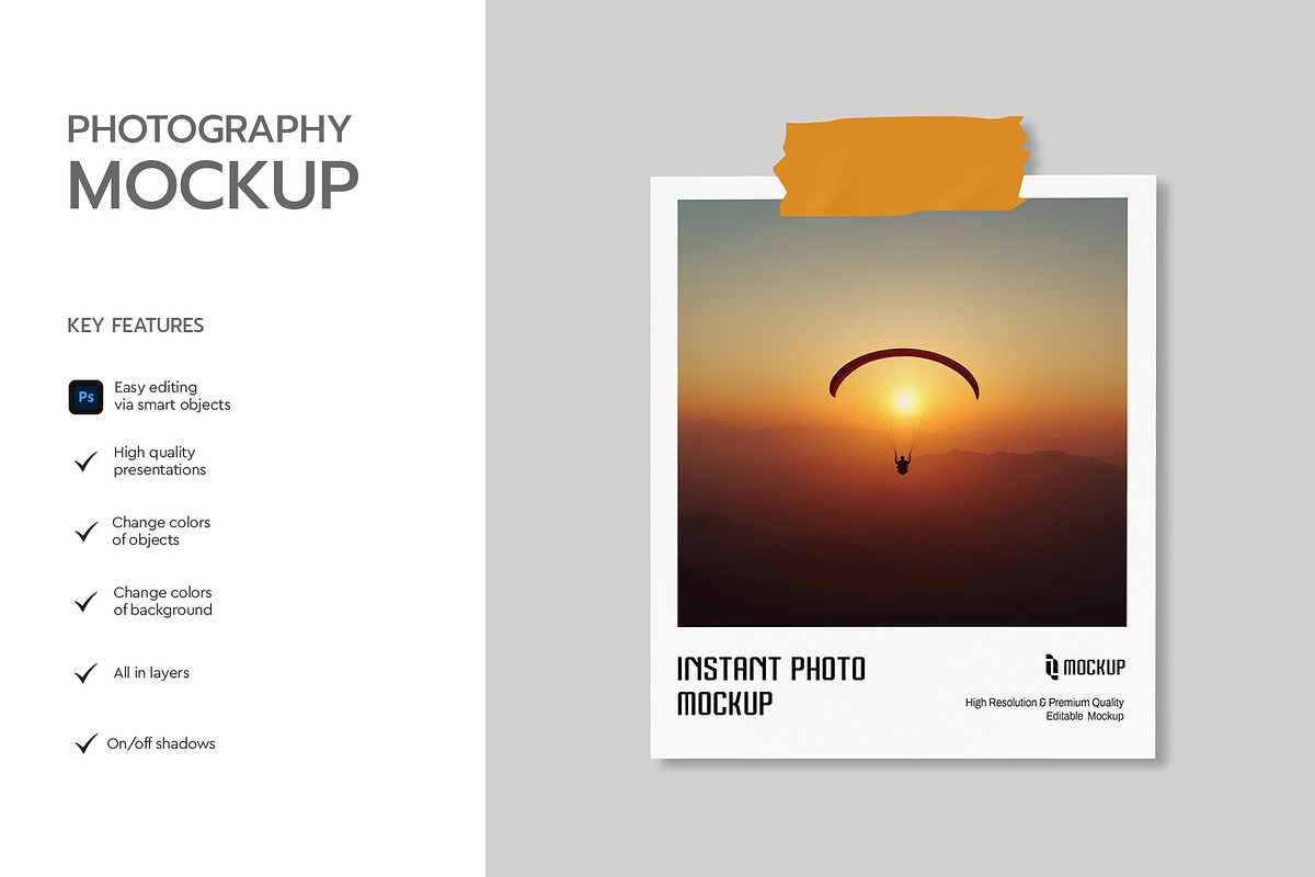 Instant Polaroid Photo Mockup, a Product Mockup by graphypix (Photo 2 of 4)