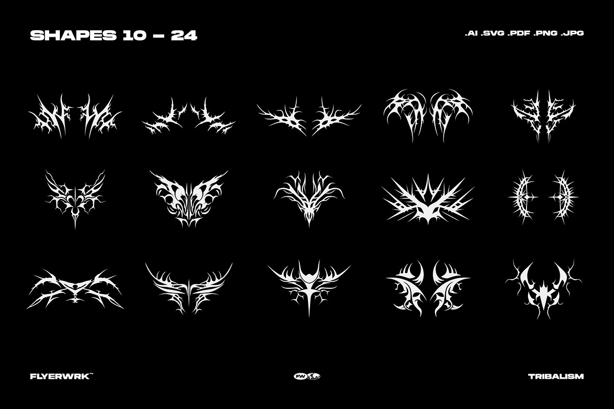 Tribalism - Vector Shapes, an Object Graphic by FLYERWRK (Photo 7 of 13)