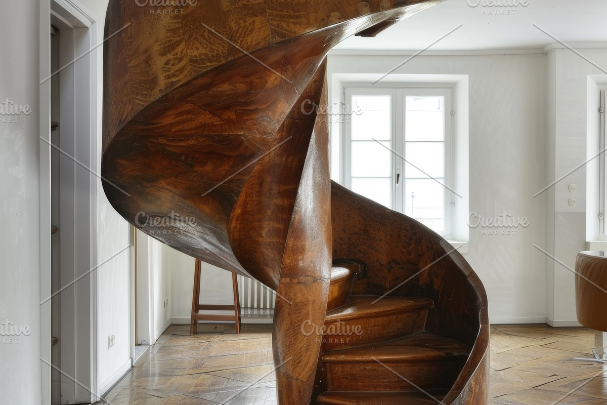 69 Spiral wooden staircases, an Architecture Photo by Handmadefont (Photo 41 of 73)