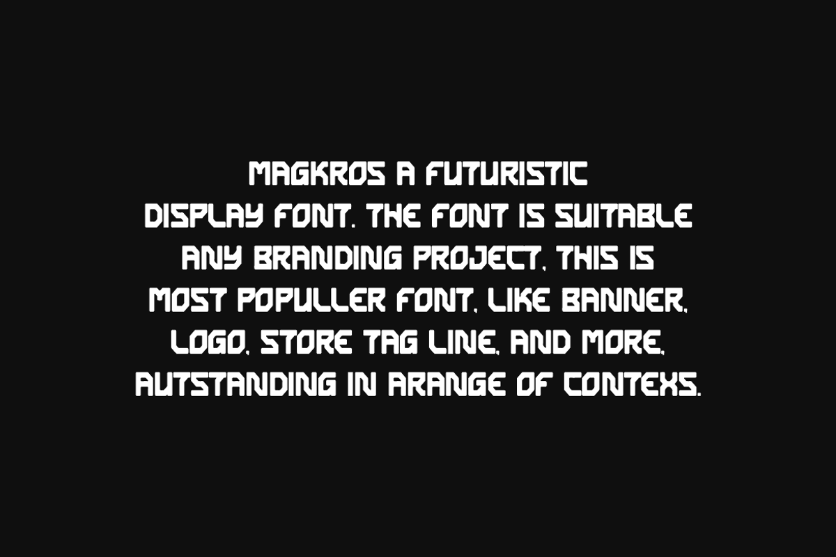 Magkros - Futuristic Font, a Sans Serif Font by Iqsiart Studio (Photo 3 of 7)