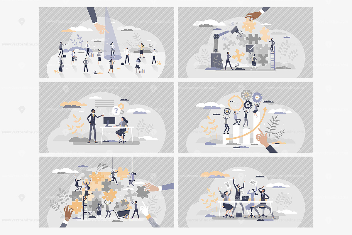 24 Human Resources V1 Concepts, a Person Illustration by VectorMine (Photo 2 of 9)