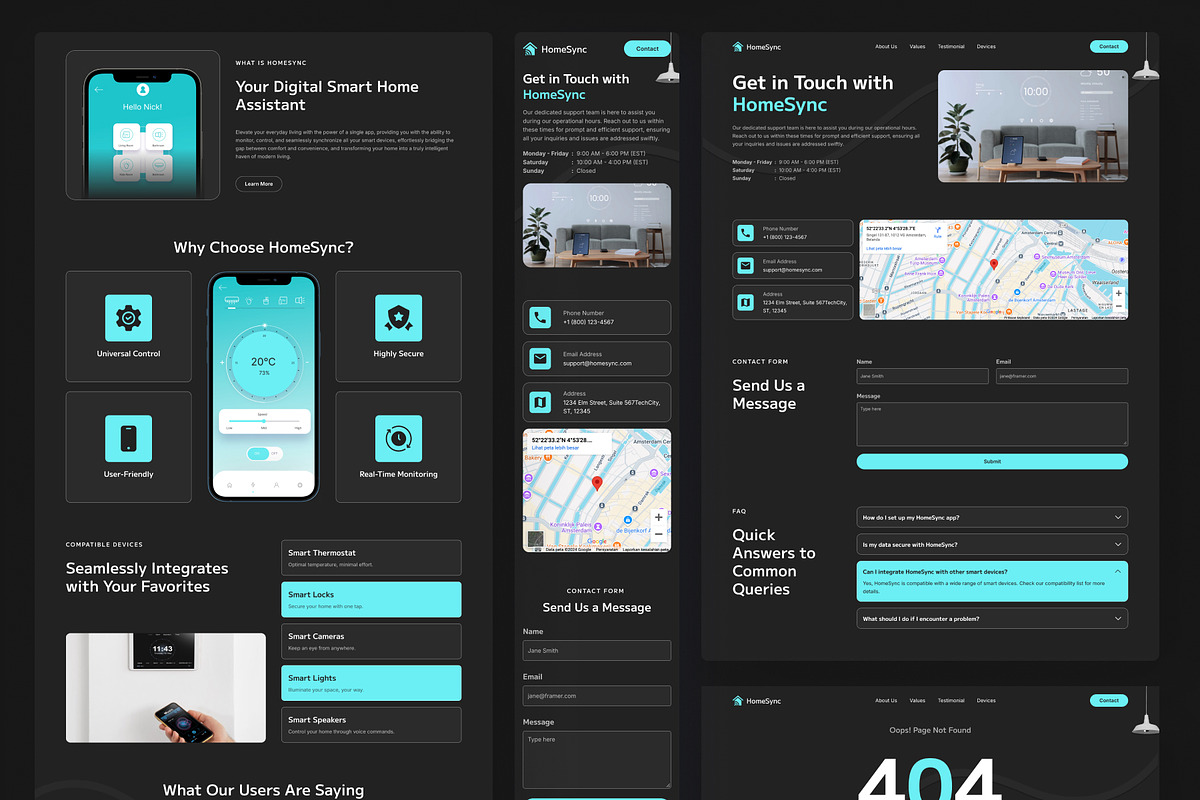 HomeSync - Smart Home Website Framer, a Websites & App Template by peterdraw (Photo 3 of 4)