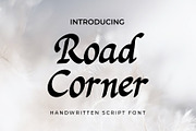 Road Corner Handwritten Script Font, a Script Font by Gumrega Studio (Thumbnail 1 of 6)