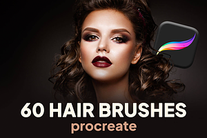 60 Hair brushes for procreate