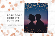 Rose gold confetti borders, a Graphic by Palette Pursuit (Thumbnail 1 of 4)