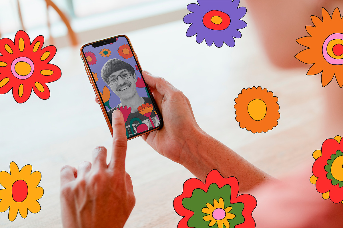 HIPPIE 70s FLOWERS-INSTAGRAM CREATOR, an Illustration by okchizh (Photo 12 of 13)