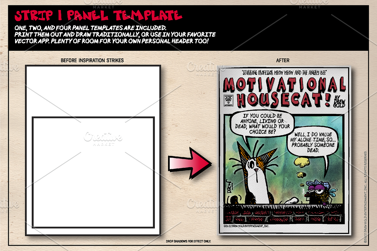 Comic Strip Kit By Fuzzy Poet, a Presentation Template by Fuzzy Poet by DG2 (Photo 7 of 14)