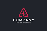 Letter A pulse logo design template, a Branding & Logo Template by Amadul11 (Thumbnail 1 of 4)