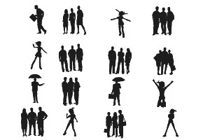 Figure Pose Silhouettes Set 1