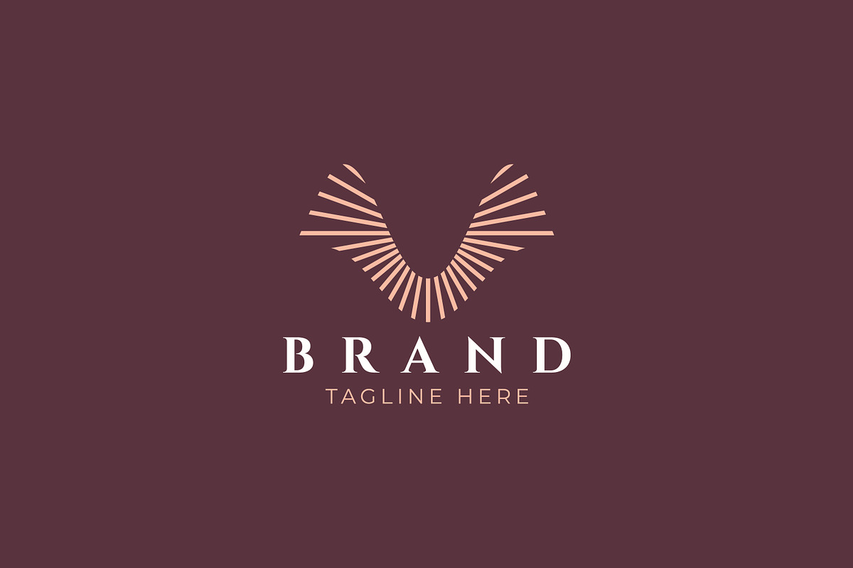 Abstract Wings Sun Ray Luxury Logo, a Branding & Logo Template by Signatoro (Photo 1 of 4)