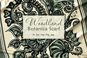 Woodland Botanica Scarf, an Object Graphic by ilustrinna (Thumbnail 1 of 7)