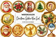 Christmas Golden Wax Seal Sublimatio, an Illustration by DreamArtGraphic (Thumbnail 1 of 5)
