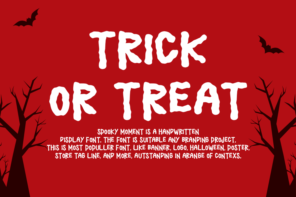 Spooky Moment - Halloween Font, a Handwritten Font by QR Design Studio (Photo 2 of 7)