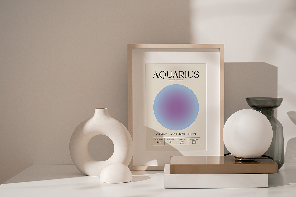 Zodiac Aura Posters | Astrology Set, a Poster Template by May Motif (Photo 10 of 15)