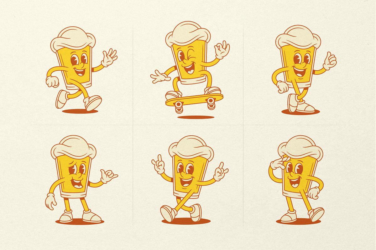 Beer Glass Cartoon Mascot Character, a Food Illustration by Vasya Kobelev (Photo 4 of 8)