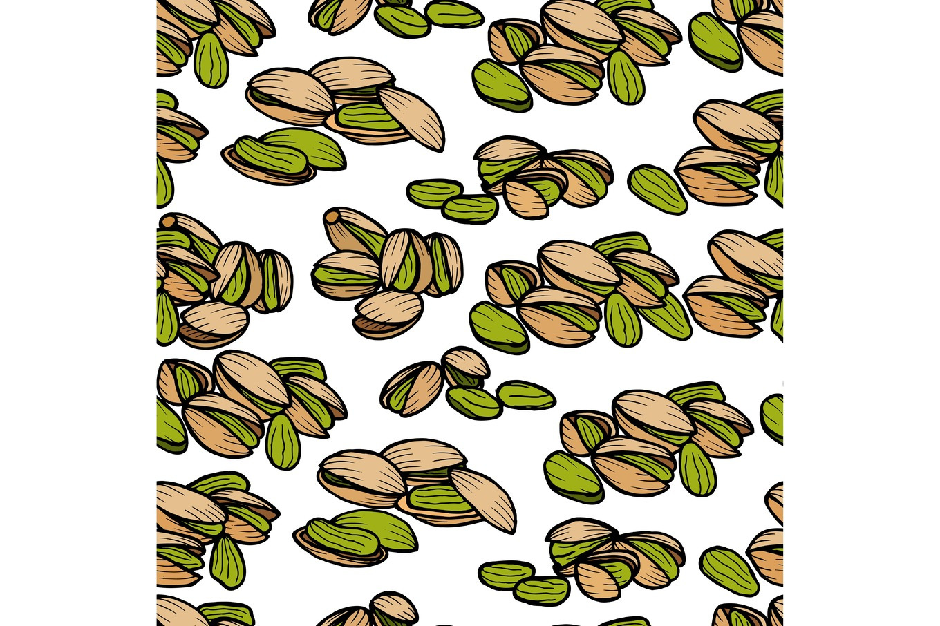 Pistachios pattern including seamless, a Food Illustration by ...