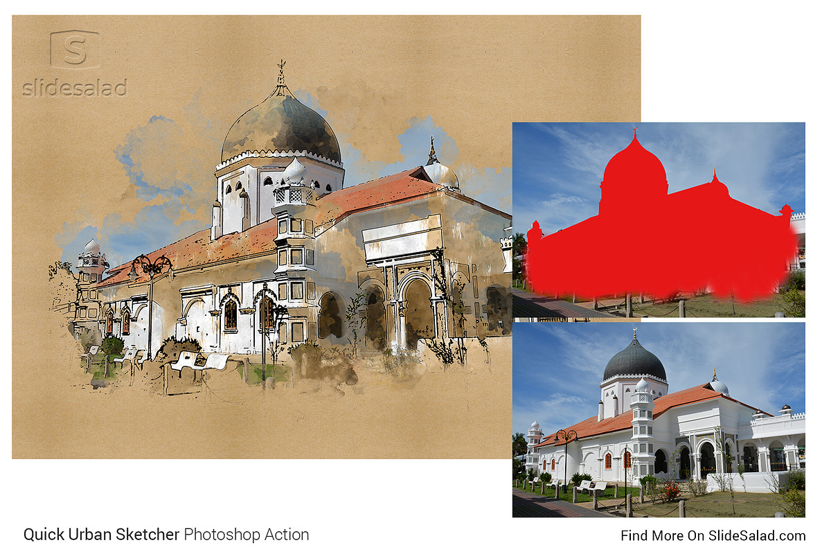 Urban Sketcher Photoshop Action, an Action Add-On by SlideSalad (Photo 26 of 31)