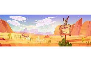 American Desert Landscape With