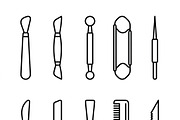 Bundles Pottery Studio Outline Icons, an Outline Icon by adenpinkstore (Thumbnail 7 of 9)